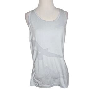 Oiselle Women Flyte Running Seamless Tank Racerback Lightweight Blue Large